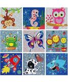 HUBENDMC 9 Pack 5D Diamond Painting Kits for Kids Cute Full Drill Diamond Art Kits for Beginners DIY Gem Arts and Crafts for Kids Ages 8-12 Diamond Dots for Home Wall Decor 6X6 inch colorful bright - Buy Online on GoSupps.com