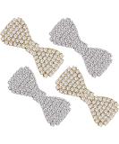 ANCIRS 4 Pack Rhinestone Crystal Hair Clips - Clear Hair Bow Barrettes for Women & Girls (2 Gold + 2 Silver) - Buy Online on GoSupps.com