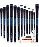 SAPLIZE CC01 Golf Grips 13 Pack - Upgrade or Deluxe Kit - 4 Colors - Standard/Midsize Rubber Golf Club Grips Blue - Buy Online on GoSupps.com