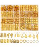 280 Pieces of Hair Accessories for Women | Dreadlock & Braid Jewelry | Adjustable Golden Hair Wrap Rings - Buy Online on GoSupps.com