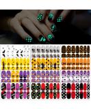 TailaiMei Halloween Glow in the Dark Nail Wraps - 12 Sheets Fluorescent Polish Stickers with Nail Files for DIY Nail Art Decals (Dark Style) - Buy Online on GoSupps.com