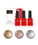 Bluesky Gel Nail Polish Set Metallics Silver Glitter A018 Locket Love 80582 Chiffon Twirl 80589 3 x 5 ml Gold Silver (Requires Curing Under UV or LED Lamp) Metallics 1 count (Pack of 1) - Buy Online on GoSupps.com