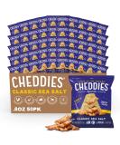 Cheddies Crackers - Classic Sea Salt | Non-GMO Regenerative Farming | High Protein | 0.8 oz (Pack of 50) - Buy Online on GoSupps.com