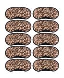 10 Pack Leopard Sleep Masks - Comfortable Eye Shade Covers for Sleeping, Shift Work, Travel - Includes Travel Pouch - Nose Pad for Men Women Kids - Buy Online on GoSupps.com