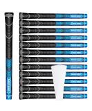 Geoleap Golf Grips Set - 13 Grips with Tapes & Repair Kits | Midsize Blue-Classic | All Weather Control & High Feedback - Buy Online on GoSupps.com