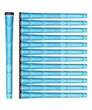Geoleap Glory-T Rubber Golf Grips Set of 13 - Soft Feel, Anti-Slip, Thumb Pattern - Standard/Midsize, 6 Color Options - Comfortable Hybrid Club Grips (Light Blue) - Buy Online on GoSupps.com