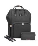 Pomelo Stylish Baby Diaper Backpack | Multifunctional Water-Repellent Bag with Diaper Pad | Large Capacity Dark Gray Diaper Bag for Parents - Buy Online on GoSupps.com