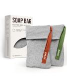 ZOMCHI 2 Pieces of Soap Bags with Gentle Roughness Soap Savers for Bar Soap Body Scrubbers for Use in Shower Soap Exfoliating Bag Light Gray - Buy Online on GoSupps.com