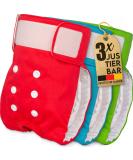 Dog is K nig Eco-Friendly Dog Diapers for Bitches | 3 Adjustable & Strong-Rigidity Pants | XS (Puppies) | Heat & Incontinence Solutions - Red Blue Green - Buy Online on GoSupps.com