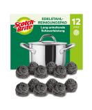 Scotch-Brite Stainless Steel Scourer - 12 Rust-Resistant Spiral Metal Pads for Powerful Cleaning | Effective Scrubbing Pad with Spirals - Buy Online on GoSupps.com