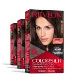Colorsilk Beautiful Color Permanent Hair Color, Long-Lasting High-Definition Color, Shine & Silky Softness with 100% Gray Coverage, Ammonia Free, 020 Brown Black, 3 Pack NEW 020 Brown Black - Buy Online on GoSupps.com