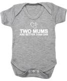 Hippowarehouse Two Mums Baby Vest Bodysuit | Short Sleeve for Boys and Girls - Buy Online on GoSupps.com