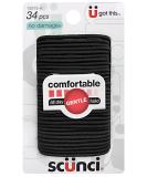 Scunci No Damage Elastics - Gentle Hold Hair Ties, 34 Black Pieces - Buy Online on GoSupps.com