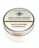 99% Natural Honey & Lavender Body Butter - 100g | Bees of Britain | Soothes Dry Skin | 5% Donation to Save Bees - Buy Online on GoSupps.com