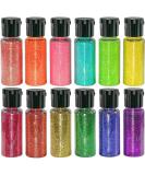 Jemesi 12 Colors Holographic Glitter Powder - 120g Fine Glitter for Epoxy Resin Nail Art Body & Decoration - Buy Online on GoSupps.com