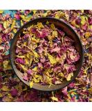 Edible 'Pixie Blush' Yellow Marigold Pink Rose with Blue Cornflower Dried Flower Petal Mix - 50g - Food Grade - Culinary - Cake - Bake - Decoration (312) - Buy Online on GoSupps.com