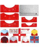 Good Life Ideas Tshirt Ruler Guide for Vinyl Alignment - T-Shirt Measurement Tool Heat Press - Easy Tee Centering Kit - 7pcs Red Gray White Black - 12 Large - Buy Online on GoSupps.com