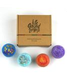 LifeAround2Angels Galaxy Bath Bombs Gift Set - 4 Handmade USA Fizzies with Shea & Coco Butter for Dry Skin Moisturize - Perfect Bubble & Spa Bath, Birthday Baby Bridal Shower Gift idea - Buy Online on GoSupps.com