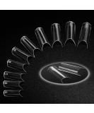 500 Pcs Clear False Half White Nail Tips - Acrylic Fake Nails DIY Nail Art Kit - 10 Sizes - Buy Online on GoSupps.com