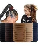 CELLOT 50PCS Elastic Hair Ties for Thick Hair - No Damage Black Hair Ties for Women - Ponytail Holders and Hair Accessories for Girls - 8cm Diameter (50 Count) - Buy Online on GoSupps.com