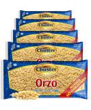 Chuster Orzo Pasta | Bulk Pack of 5 | All Natural Rice-Shaped Noodles for Soups, Salads, Stews & Sides | Cooks in 10 Minutes! | Cholesterol-Free, Kosher, Low Fat, High Fiber - Buy Online on GoSupps.com