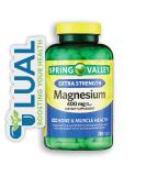 Spring Valley Magnesium 400mg 250 Tablets + Luall Sticker - Buy Now - Buy Online on GoSupps.com