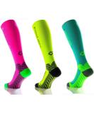 Runattack High-Performance Compression Socks: 18-21mmHg Sports Stockings for Running | Size 39-42 Neon Yellow - Buy Online on GoSupps.com
