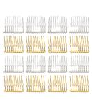 AUEAR 20 Pack Metal Veil Comb Hair Clips - Twist Bridal Wedding Combs - Silver Gold - 10 Teeth - Pack of 20 - Buy Online on GoSupps.com