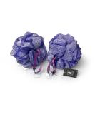 1541 London Exfoliating Bath & Shower Body Puff/Scrunchie/Buffer TWIN PACK (Aubergine) - Buy Online on GoSupps.com