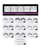 SHANY Eyelash Extend - Set of 10 Assorted Reusable Eyelashes | Thin Collection - International Shipping Available - Buy Online on GoSupps.com