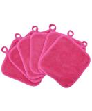 Bloom Seed Makeup Remover Cloths - Reusable Microfiber Face Cleaning Cloths - 8x8 inch Pink (6 Pack) for Eco-Friendly Beauty - Buy Online on GoSupps.com