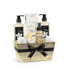 Bath and Body Gift Basket for Men & Women - 8 Piece Warm Vanilla Set | Perfect Appreciation Gifts - Buy Online on GoSupps.com