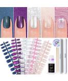 Cat Eye Press on Nails - 120Pcs Short Styles | Jofay Fashion Glitter Galaxy Designs | Salon-Like Artificial Acrylic Nails for Women - Buy Online on GoSupps.com