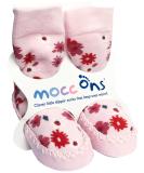 Mocc Ons Washable Leather Sole Slipper Socks (6-12 Months Floral Ditsy) - Buy Online on GoSupps.com