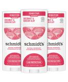Schmidt's Aluminum Free Natural Deodorant for Women and Men Coconut & Kaolin Clay for Sensitive Skin with 24 Hour Odor Protection Certified Natural Vegan Cruelty Free 3.25 oz 3 pack 3.25 Ounce (Pack of 3) - Buy Online on GoSupps.com