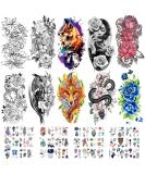 Quichic Flower Snake Temporary Tattoo - 200+ Designs for Men, Women, and Girls - Buy Online on GoSupps.com