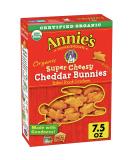 Annie's Organic Extra Cheesy Cheddar Bunnies - 7.5 oz Snack Crackers (Pack of 12) - Buy Online on GoSupps.com