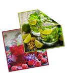 Microfiber Glasses Cleaning Cloths Pack of 2 20x20cm Fruit Motif for Streak-Free Shine - International Shipping - Buy Online on GoSupps.com