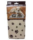 Kitchen Basics Microfiber Pet Bowl Feeding Mat, Anti-Skid and Absorbent Taupe Paws - Buy Online on GoSupps.com