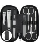 Marqus 7-Piece Manicure Set for Men & Women - Solingen German Quality with Patented Glass Files - Stylish Carbonlook Synthetic Leather Case - Buy Online on GoSupps.com