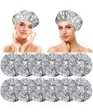 12 Pieces Reusable Aluminum Foil Deep Conditioning Caps for Hair Processing | Salon-Quality Hair Coloring Shower Caps | 16 Inch Silvery - Buy Online on GoSupps.com