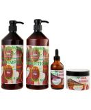 Organic Hair Solution - Chebe Hair Growth Set | Shampoo Conditioner Oil & Leave-In Cream | Stronger Thicker Longer Hair - Natural Ingredients - Buy Online on GoSupps.com