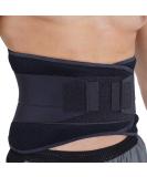 NeoTech Care Adjustable Compression Wide Back Brace Lumbar Support Belt - Size L (Charcoal) | Best Support for Lumbar Pain Relief - Buy Online on GoSupps.com