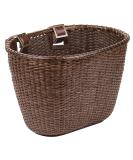 Retrospec Oval Dreamcatcher Basket with Leather Straps, Brass Buckles - Dark Stain - Buy Online on GoSupps.com
