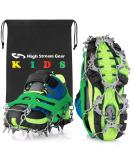 Kids Ice Cleats - 14 Stainless Steel Spikes - Small Green - Buy Online on GoSupps.com