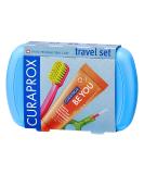 Curaprox Travel Set Blue - Ultimate Oral Care for On-the-Go | International Shipping Available - Buy Online on GoSupps.com