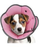 Iecoii Dog Cone - Soft Adjustable Leak Protection Collar for Small Dogs & Cats | Post-Op Licking Prevention - Pink - Buy Online on GoSupps.com