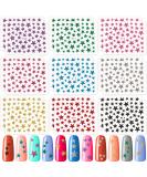 PAGOW 18 Sheets Glitter Star Nail Art Sticker Set - Holographic Self Adhesive Decals for Manicure, Face, Body - Christmas Decoration, DIY Crafts - 9 Colors - Buy Online on GoSupps.com