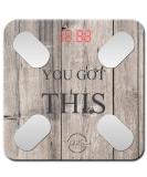 Smart Digital Scale - Modern Design | Body Fat Monitor | Bluetooth Bathroom Scale (Wood) - Buy Online on GoSupps.com