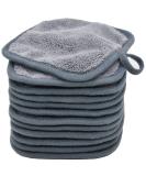 BloomSesame Makeup Remover Cloths for Face, Eye, Lips - Reusable Makeup Remover Pads Soft Microfiber Facial Cleansing Cloths 5 x 5 inch 12 Pack (Gray) 5inchx5 Inch Grayx12pack - Buy Online on GoSupps.com